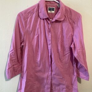 Riders by Lee Women's Pink Button Down Shirt